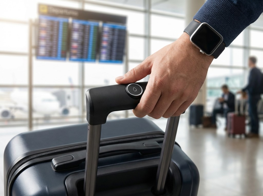 Luggage Handle with Aqoir Sensor