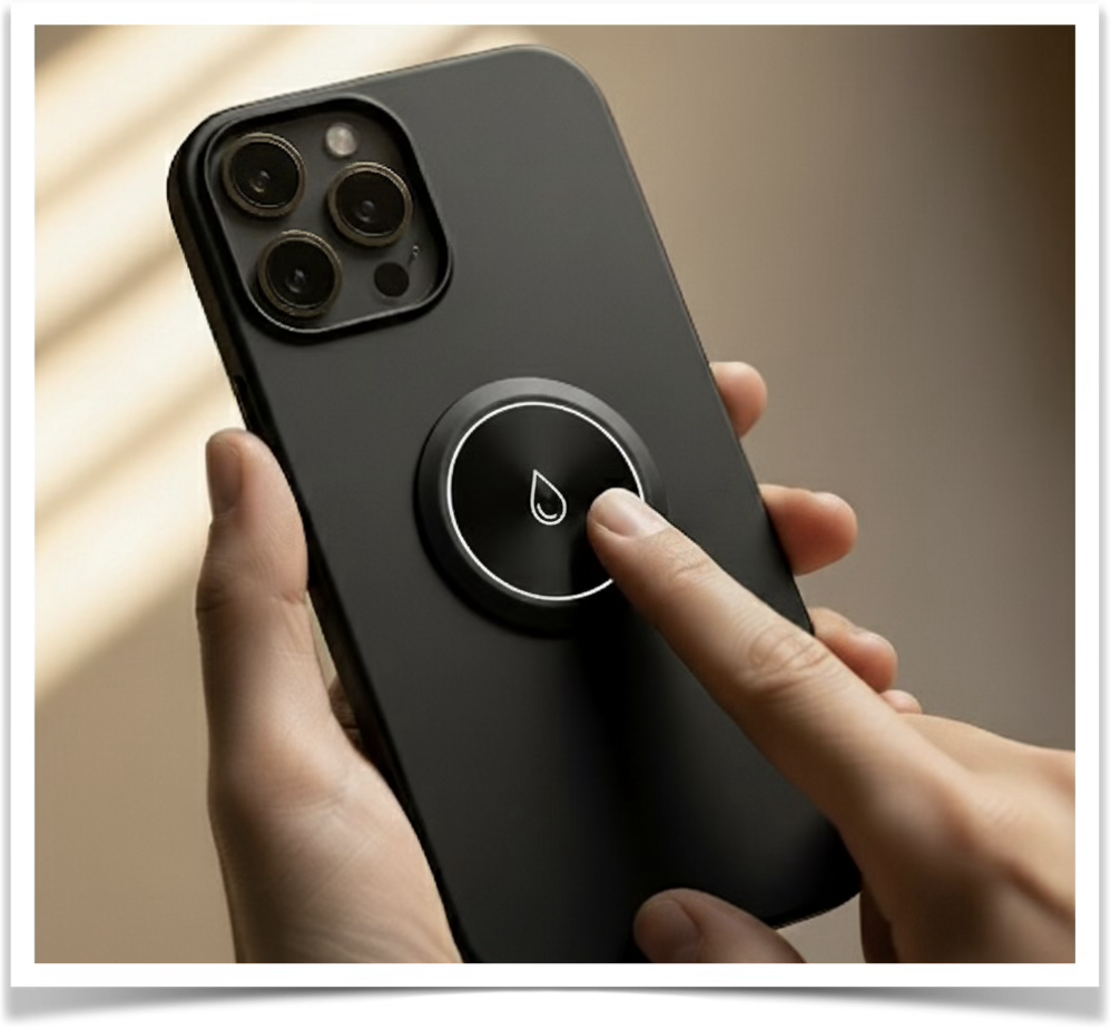 Smartphone Case with Aqoir Sensor